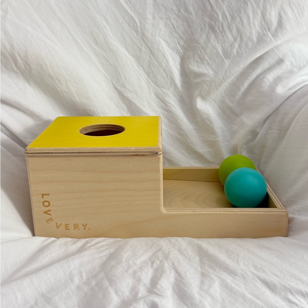 Lovevery Wooden Ball Drop Box with Balls